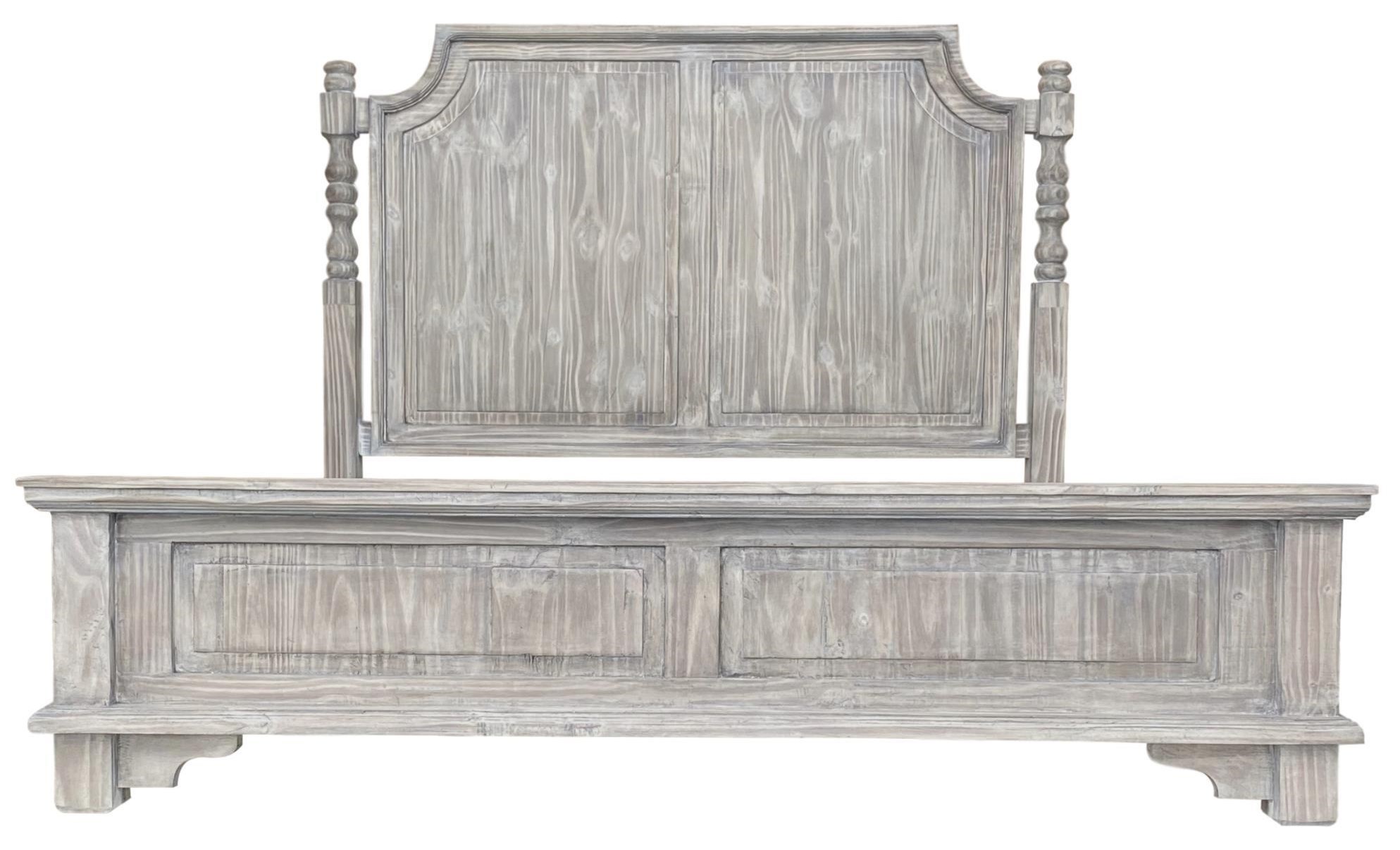 Split Nickel Charleston Modern Farmhouse Rustic King Panel Bed Dream